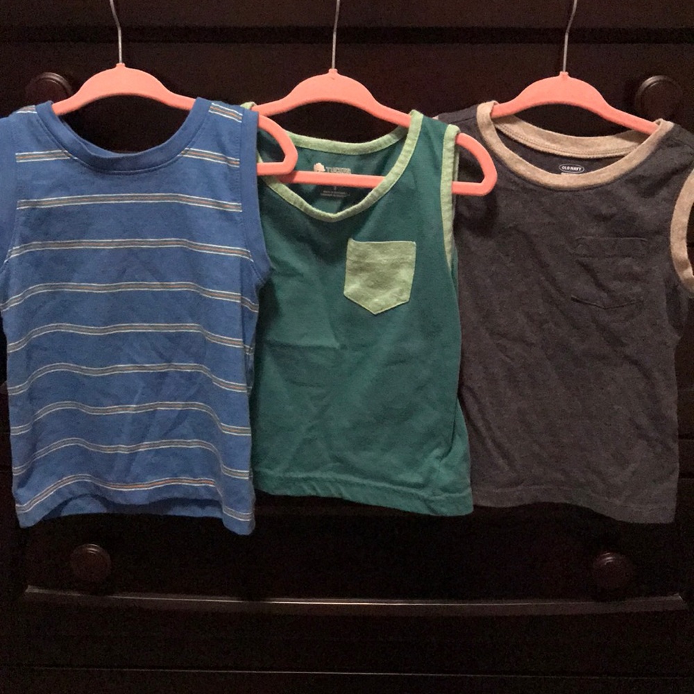 3 shirt bundle-little man tanks